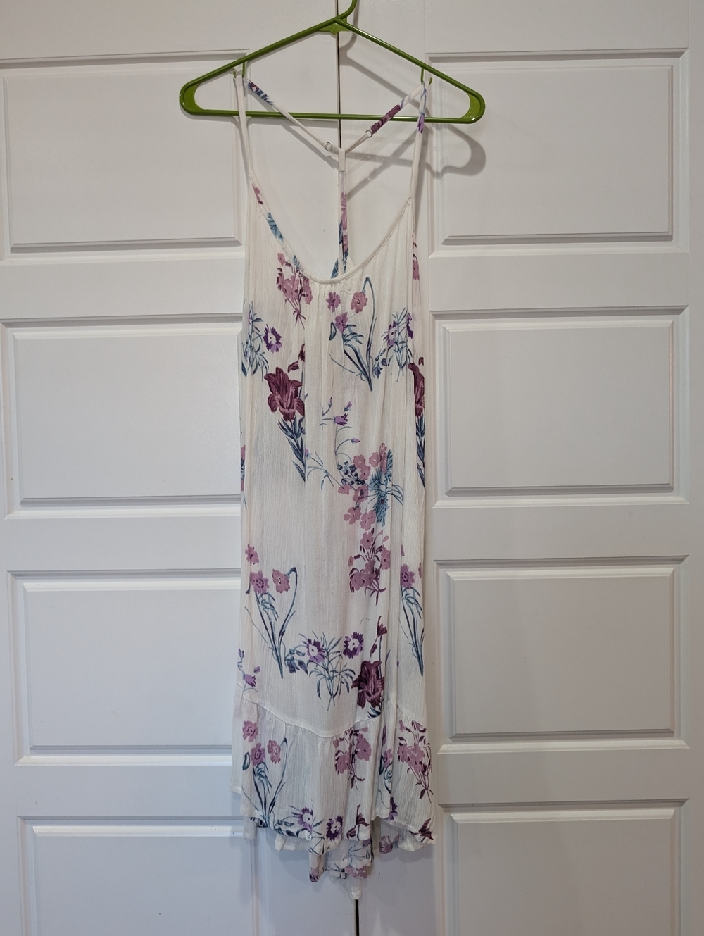 Exist Floral Midi Dress – White/Purple/Blue – Size Medium – NWT